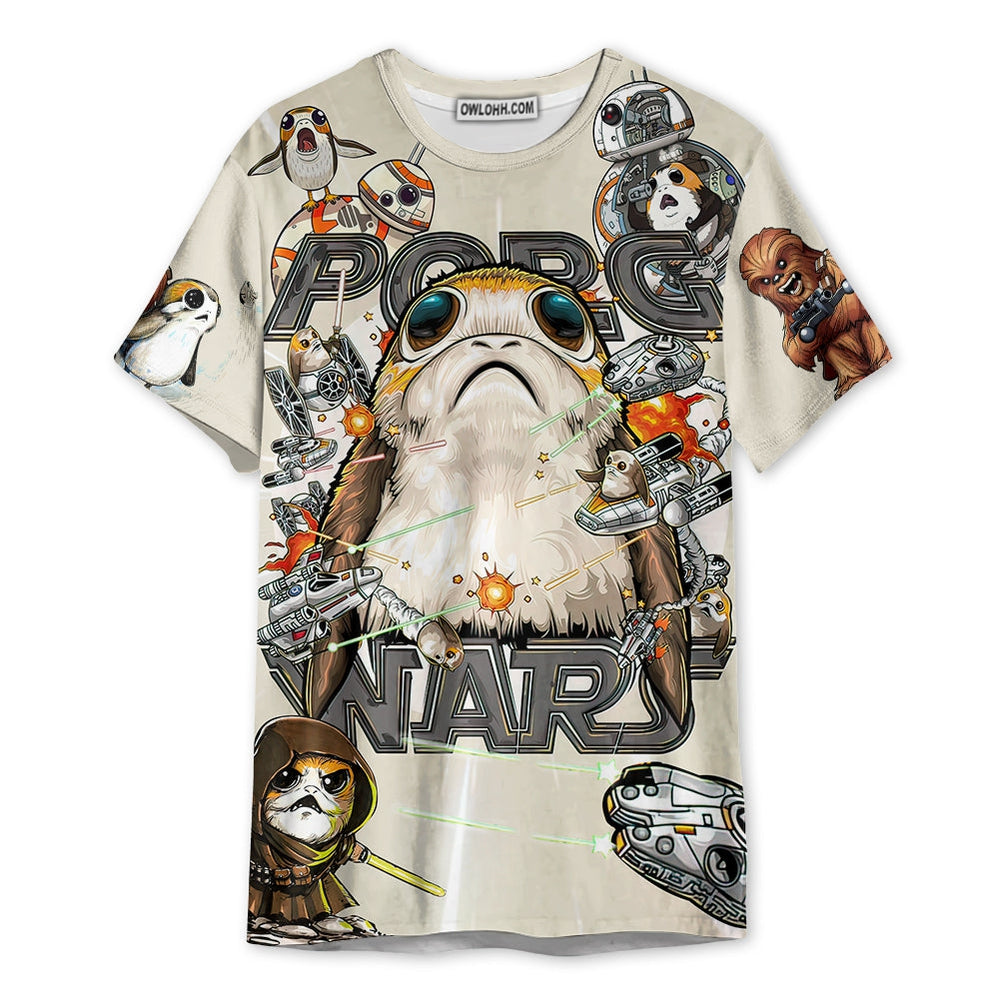 Star Wars Porg So Cute Porg Wars - Unisex 3D T-shirt - Chic Loom