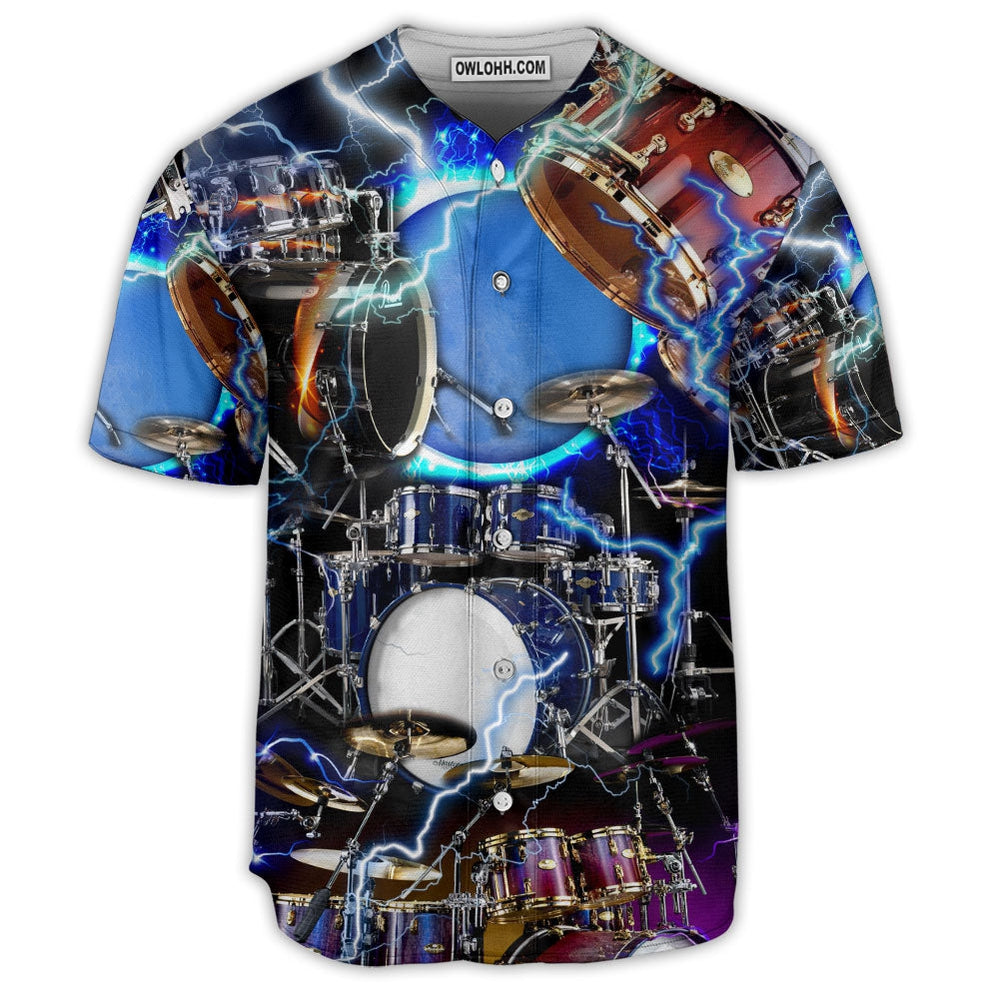 Drum Thunder Lighter Art Style Colorful - Baseball Jersey