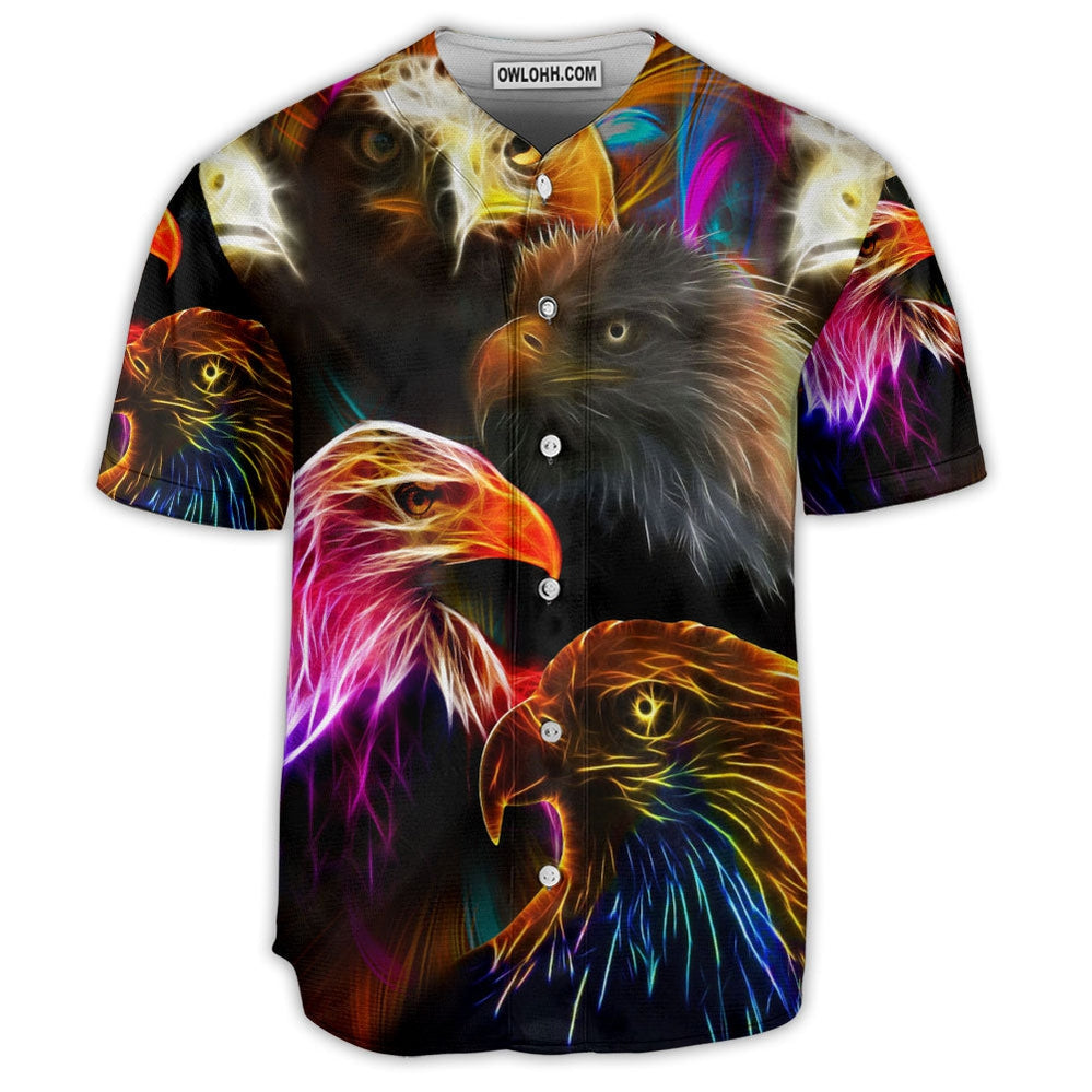 Chicken Neon Style Art Vibe - Baseball Jersey