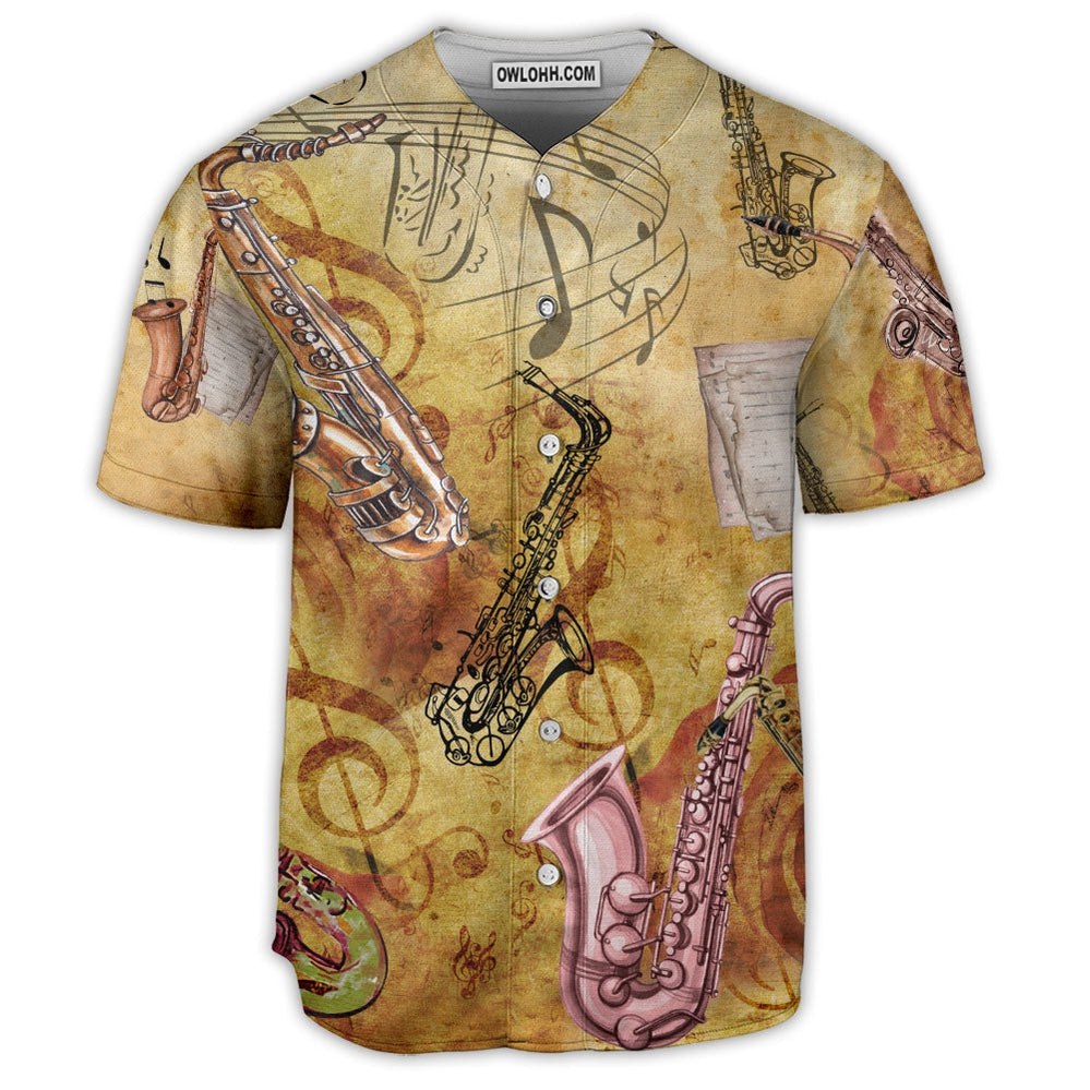 Saxophone Music Love It With Classic Style - Baseball Jersey