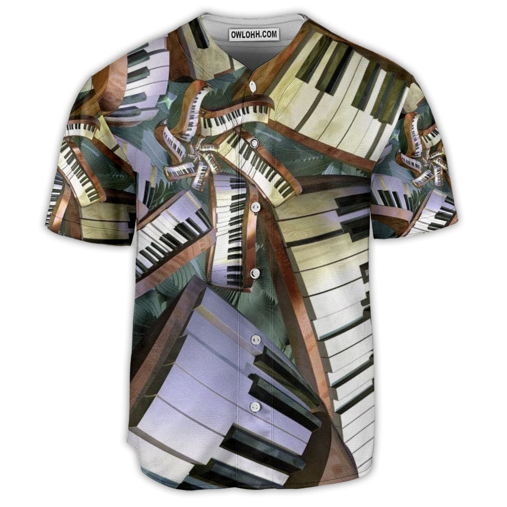 Piano Music Is My Life Lover Art Style - Baseball Jersey