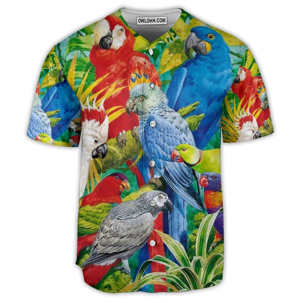 Parrot Family Art Tropical - Baseball Jersey  - Chic Loom
