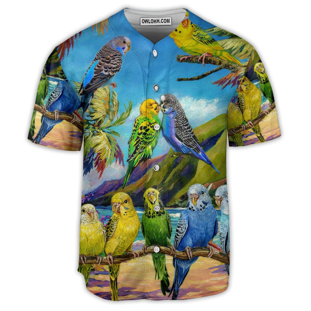 Parrot Family Lovely Art - Baseball Jersey  - Chic Loom
