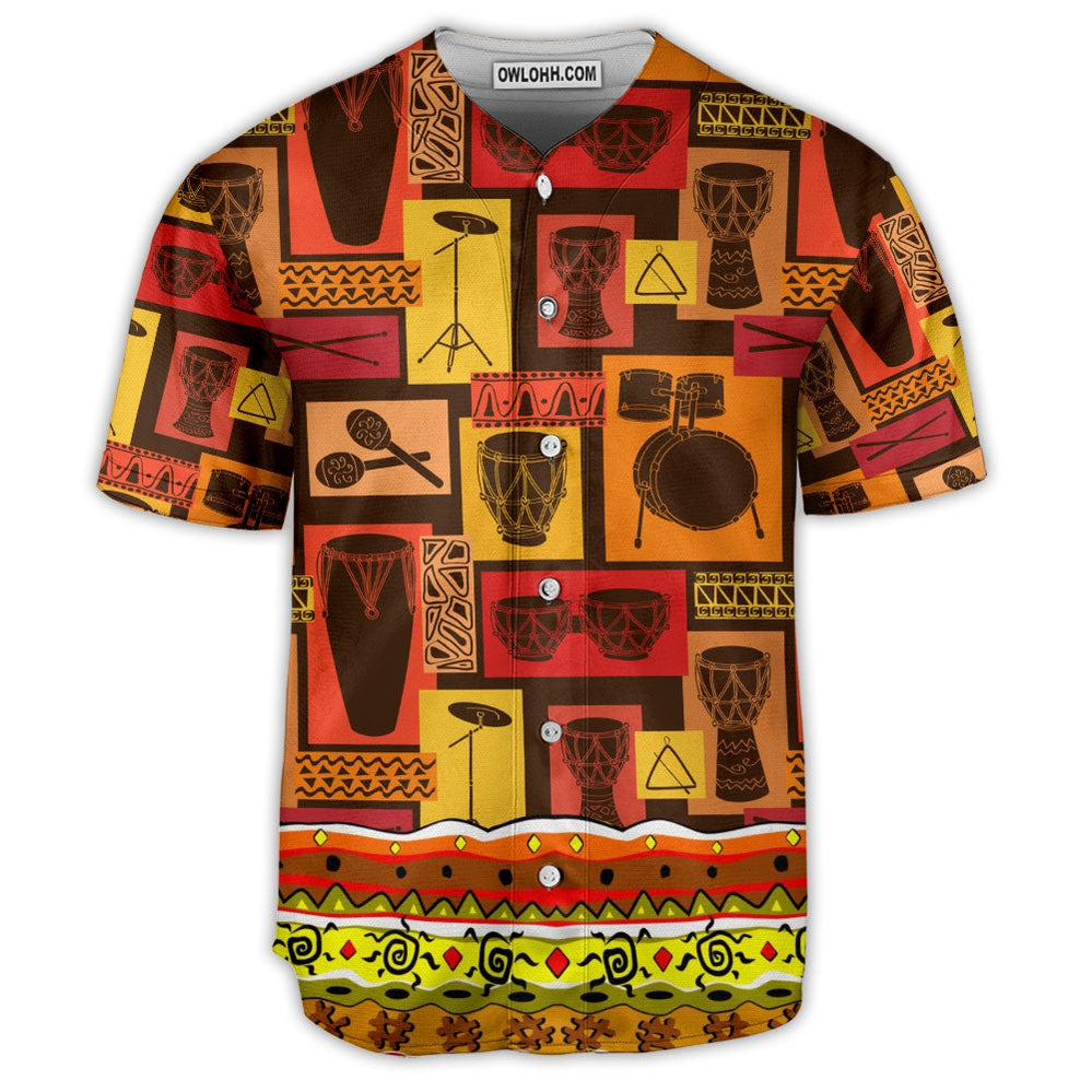 Drum Music Lover Colorful Style - Baseball Jersey