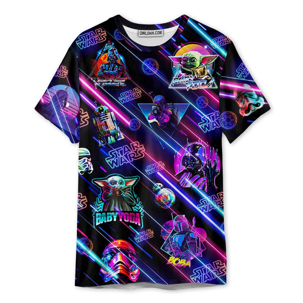 Star Wars Neon All Star Style - Unisex 3D T-shirt - Chic Loom