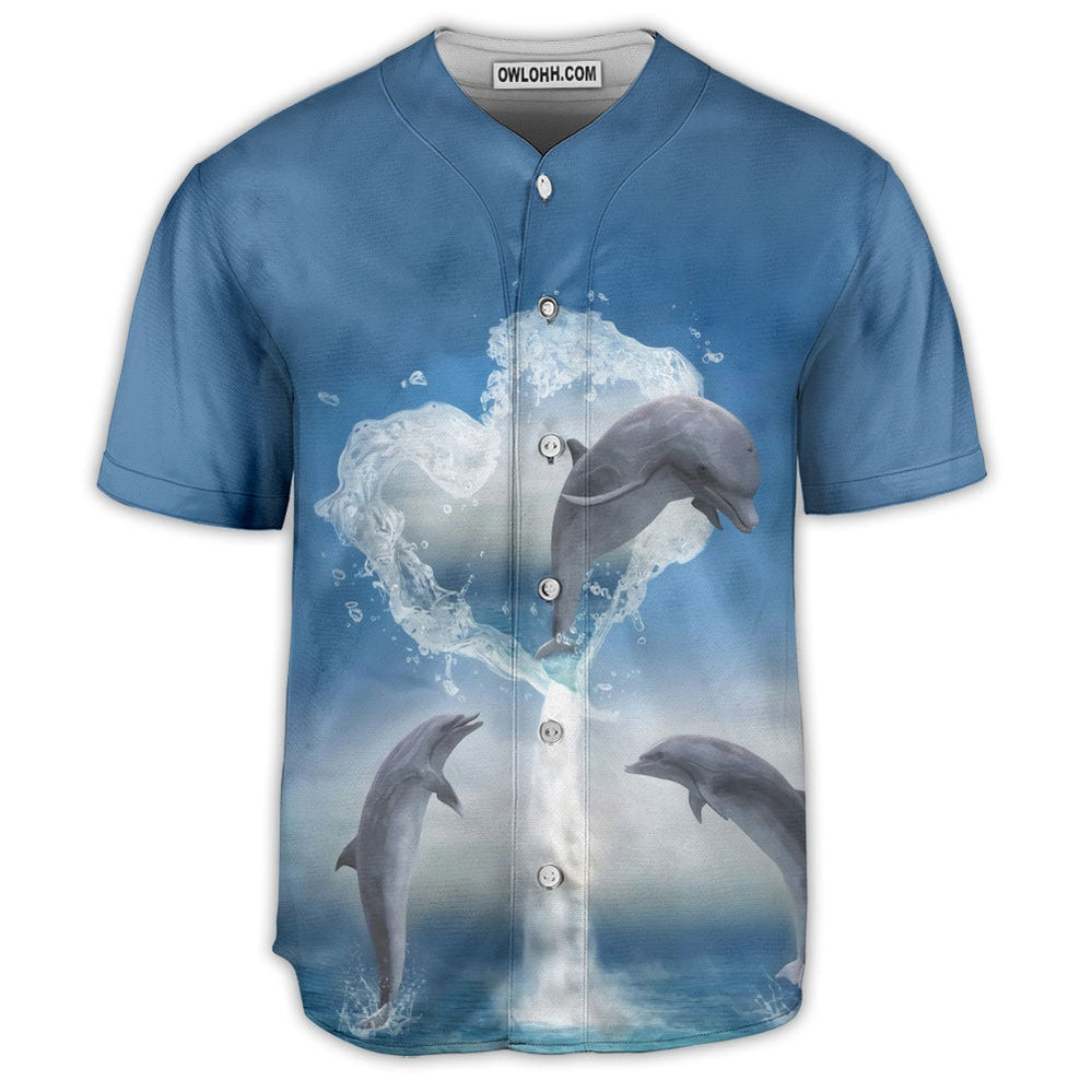 Dolphin Love Sea Freedom Life - Baseball Jersey