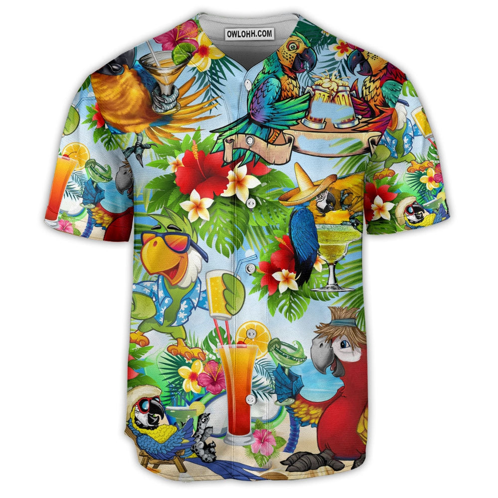 Parrot Aloha Tropical Art - Baseball Jersey  - Chic Loom
