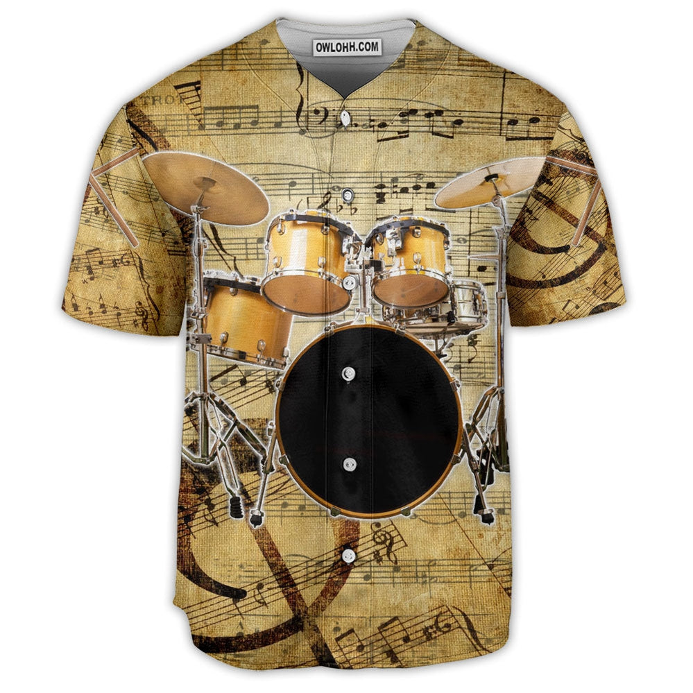 Drum I'm A Drummer Vintage Style- Baseball Jersey