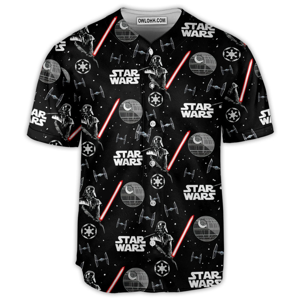 Starwars Darth Vader With Light Saber - Baseball Jersey - Chic Loom