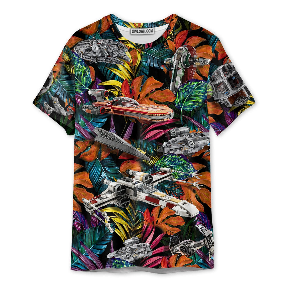 Star Wars Lego Ship Tropical - Unisex 3D T-shirt - Chic Loom