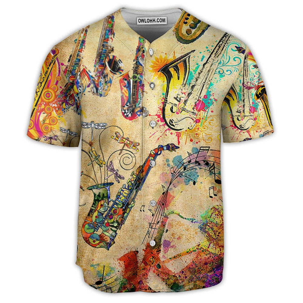 Saxophone Music Saxophone Is My Life - Baseball Jersey