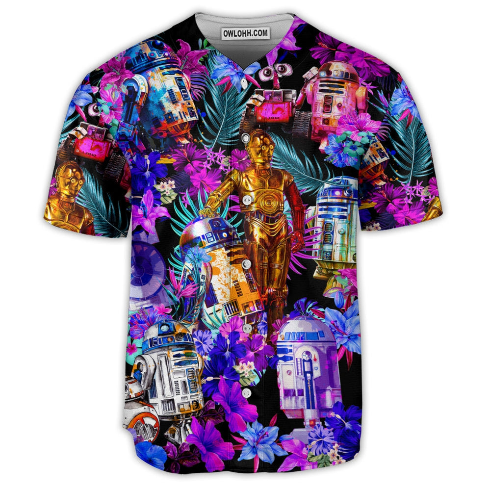 Special Starwars R2-D2 With Friends Synthwave - Baseball Jersey - Chic Loom