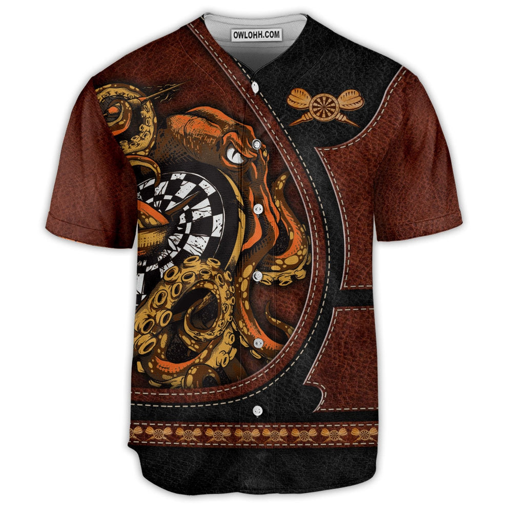 Octopus Dart Leather Style - Baseball Jersey  - Chic Loom