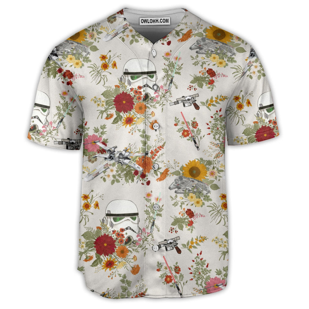 Starwars Stormtrooper Flower Vintage Autumn - Baseball Jersey - Chic Loom