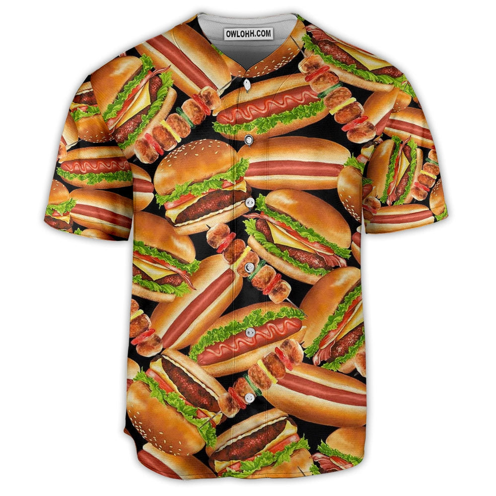 Food Hamberger Art Lover - Baseball Jersey