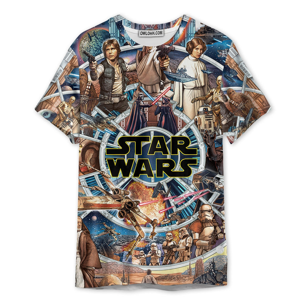 Starwars Fighting In Galaxy - Unisex 3D T-shirt - Chic Loom