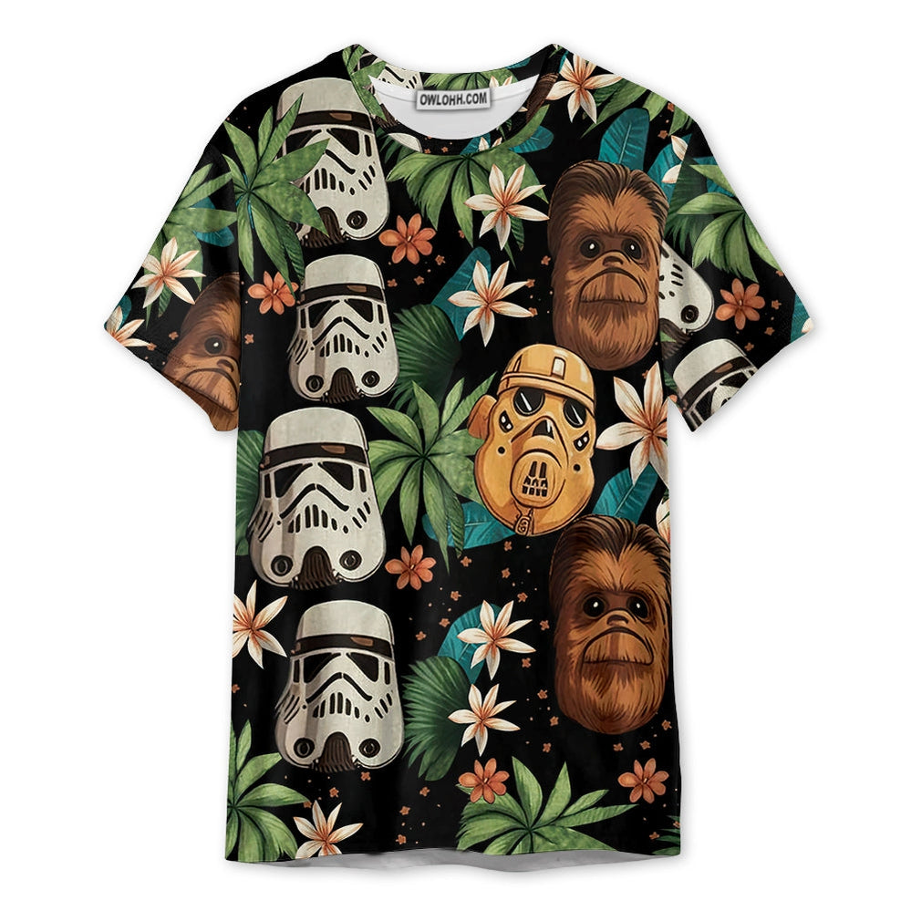 Star Wars Tropical Leaf Summer - Unisex 3D T-shirt - Chic Loom