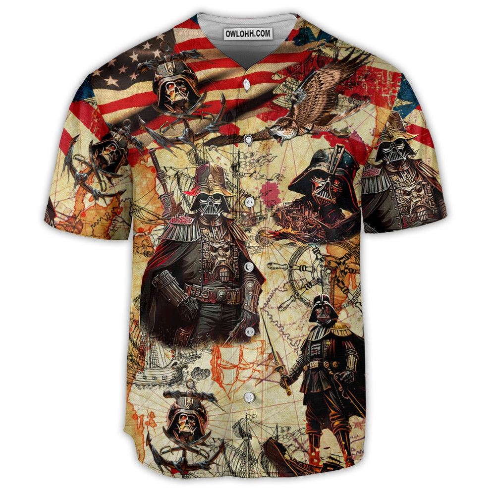 Independence Day Starwars Darth Vader Pirates Home Is Where The Anchor Drops - Baseball Jersey - Chic Loom