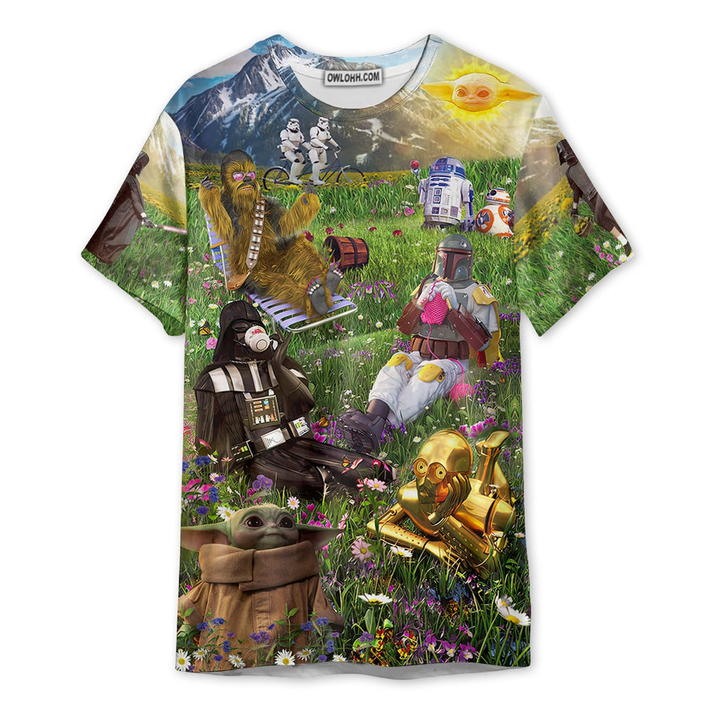 Starwars Daydreaming Happy Hour - Unisex 3D T-shirt - Chic Loom