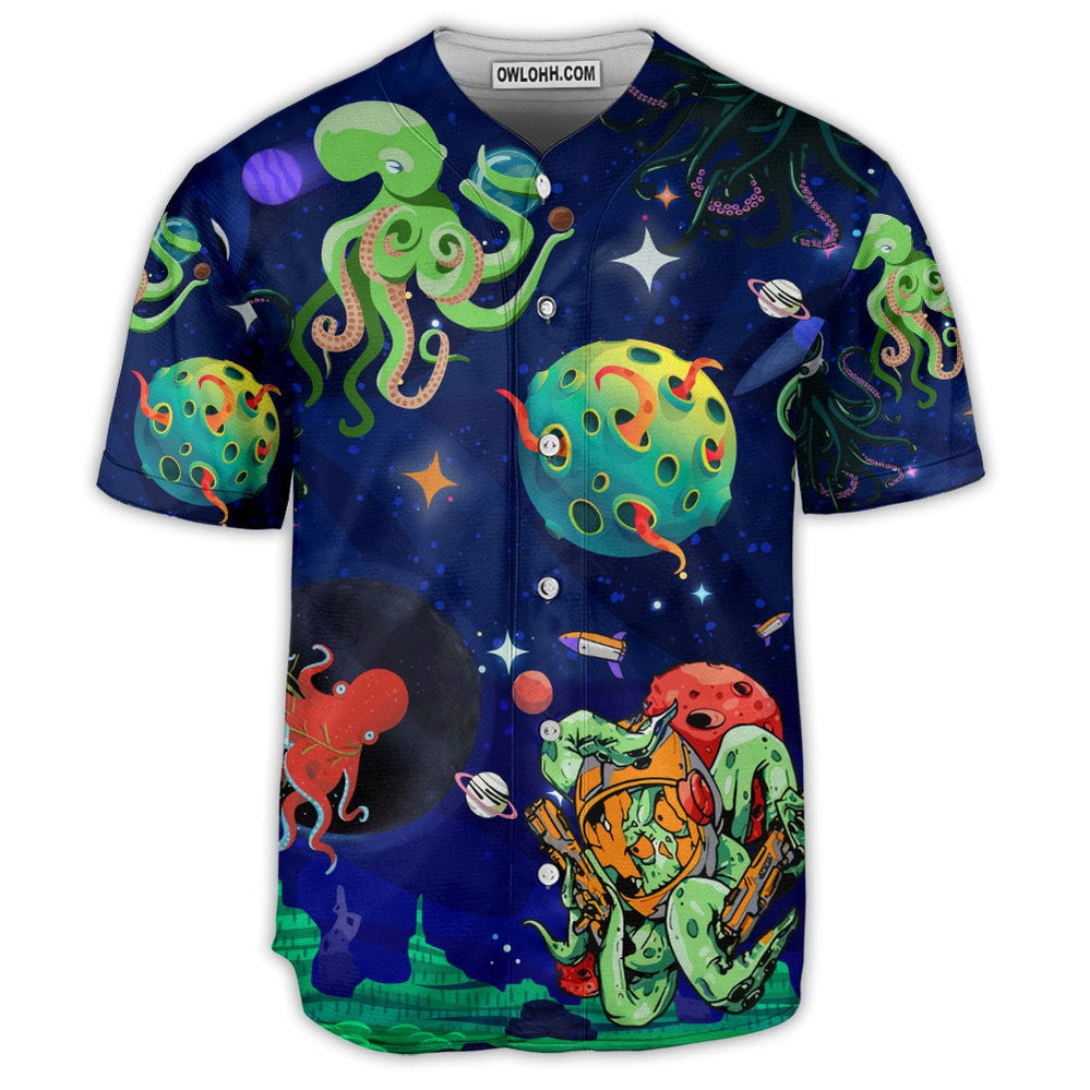 Octopus Astronaut Love Galaxy Art - Baseball Jersey  - Chic Loom