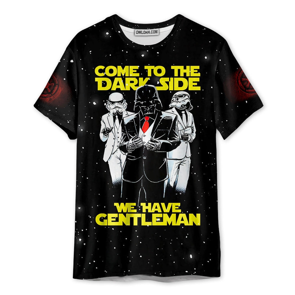 Star Wars Darth Vader Come To The Dark Side We Have Gentleman - Unisex 3D T-shirt - Chic Loom