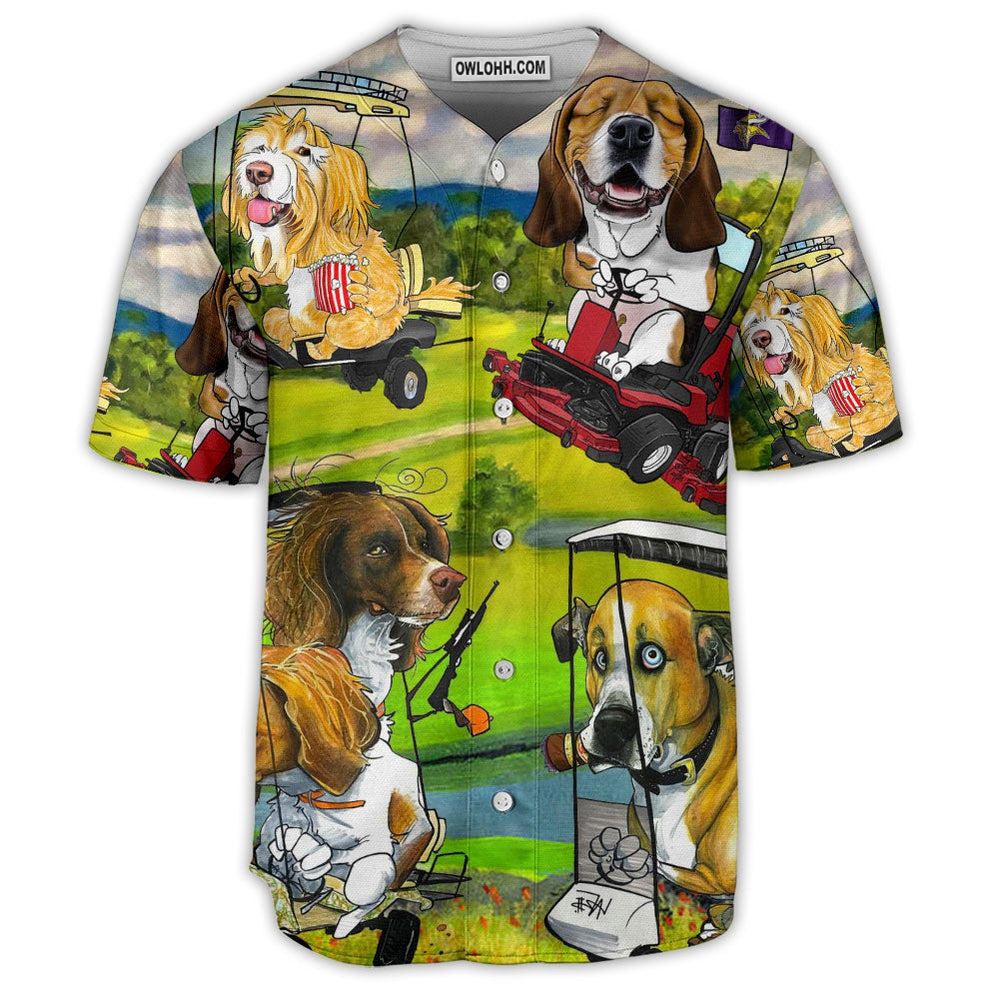 Dog Golf Life Style - Baseball Jersey