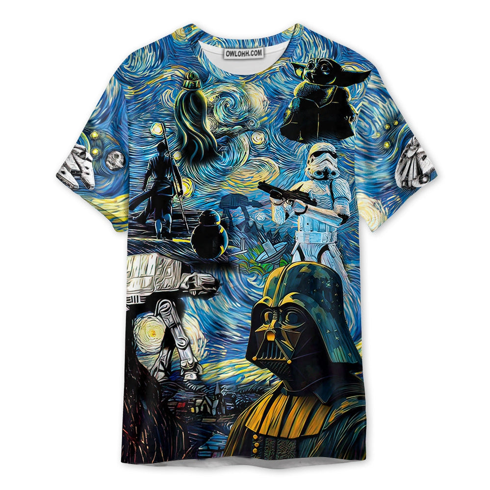 Starwars Starry Night Hope and Mysteries - Unisex 3D T-shirt - Chic Loom