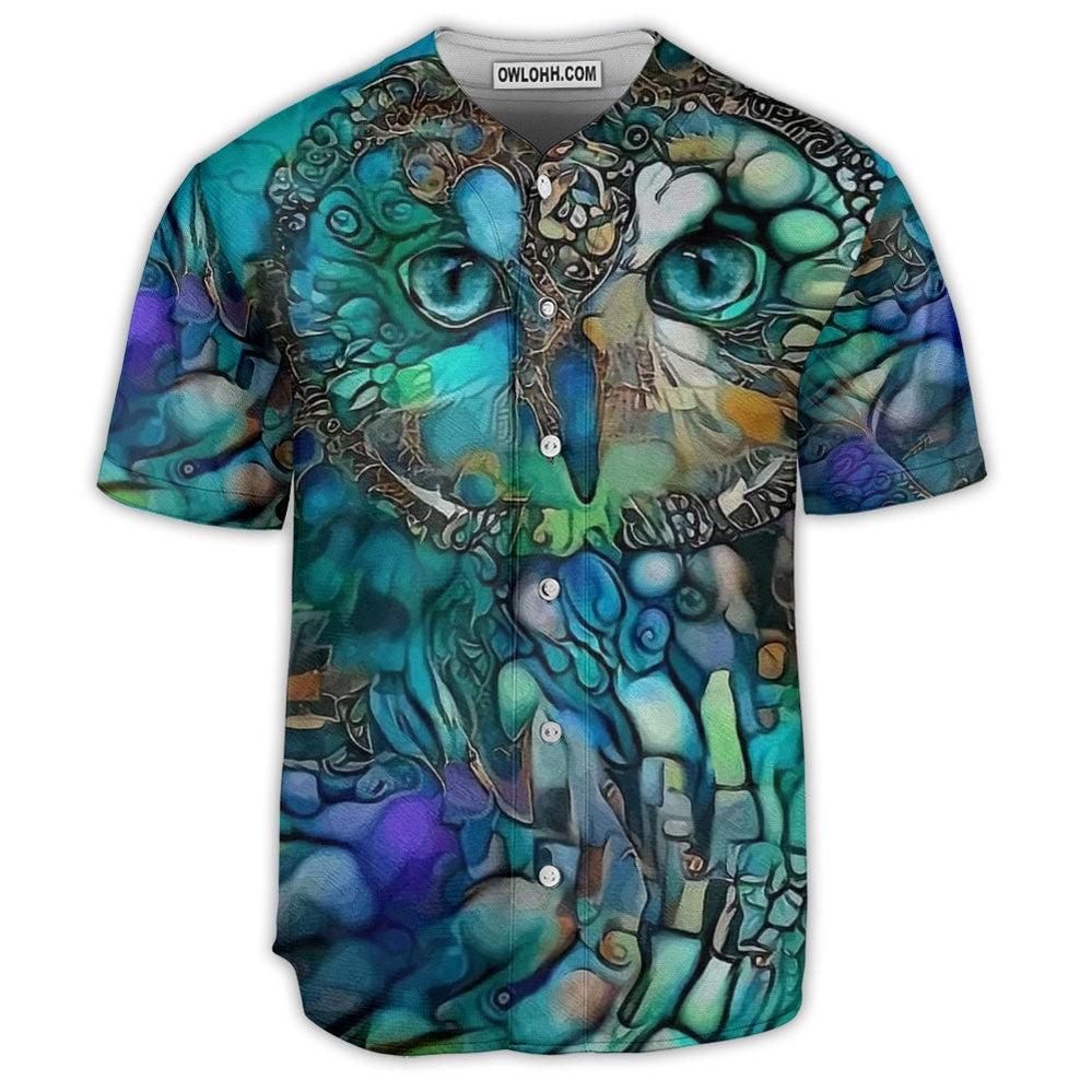 Owl Glass Art Style - Baseball Jersey  - Chic Loom