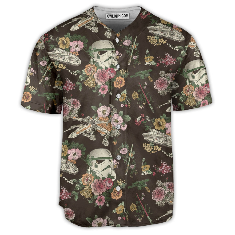 SW Stormtrooper Flower Vintage - Baseball Jersey - Chic Loom