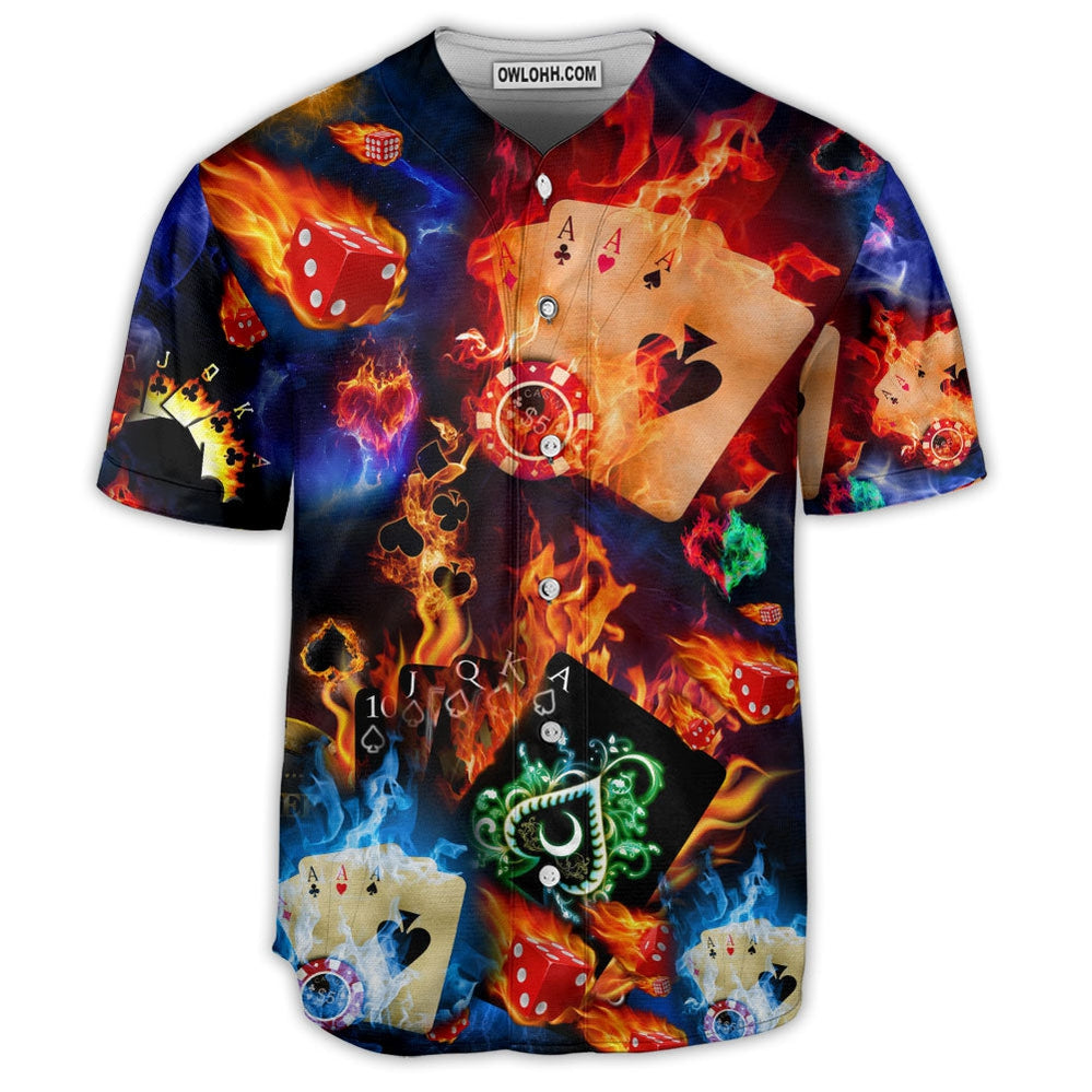 Poker Gambling Life Like Poker Has An Element Of Risk - Baseball Jersey - Chic Loom