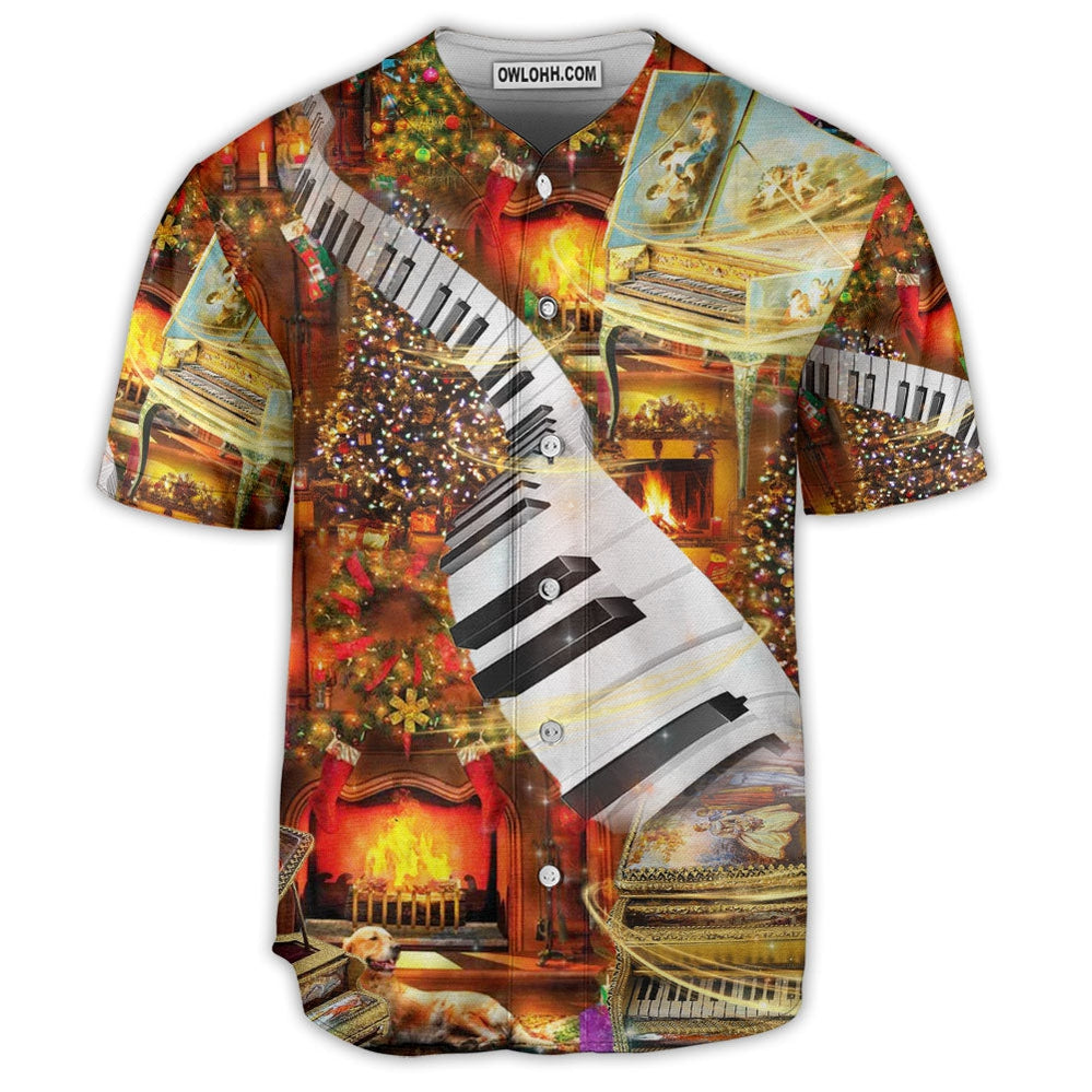 Piano Music All Day Long Music Lover Art Style - Baseball Jersey