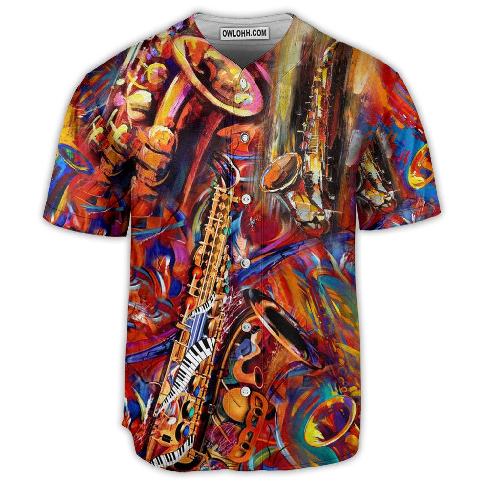 Saxophone Music To The Soul - Baseball Jersey