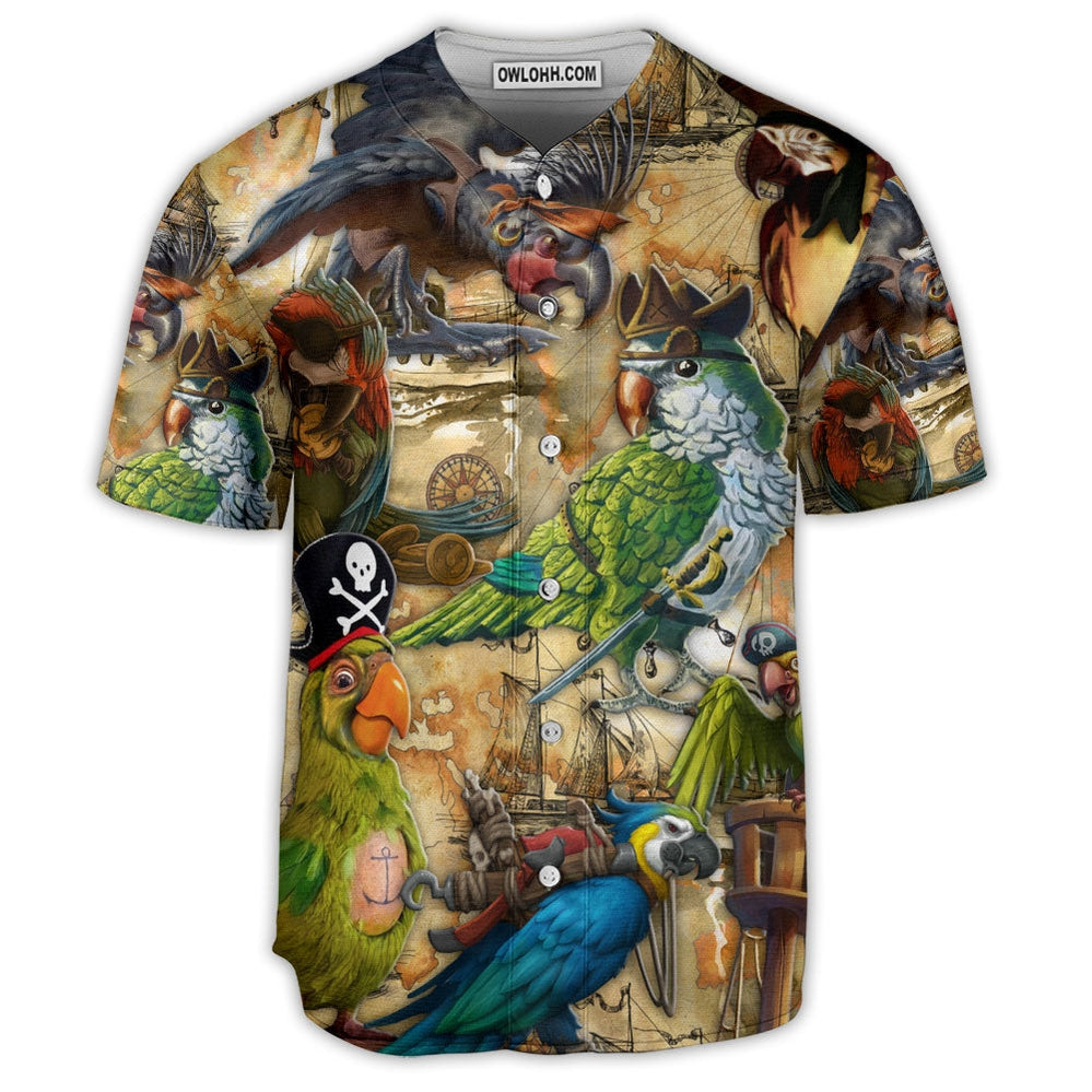 Parrot Pirates Ocean Lover Art - Baseball Jersey  - Chic Loom
