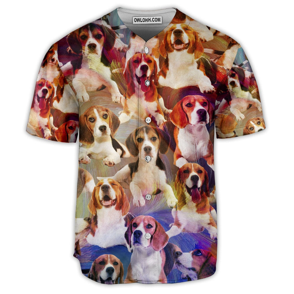 Dog Beagle Dog Cool Vintage - Baseball Jersey