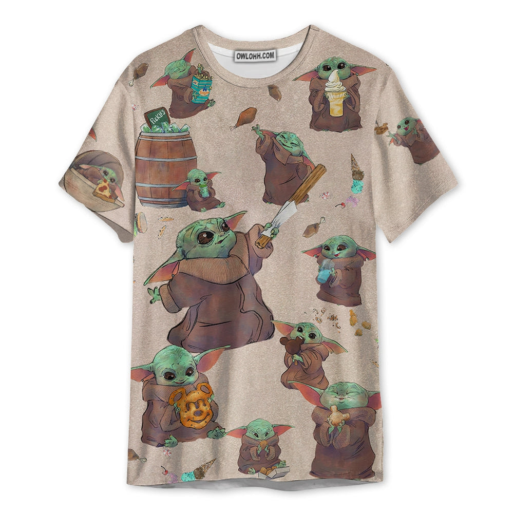 Star Wars Baby Yoda Eating Everything - Unisex 3D T-shirt - Chic Loom
