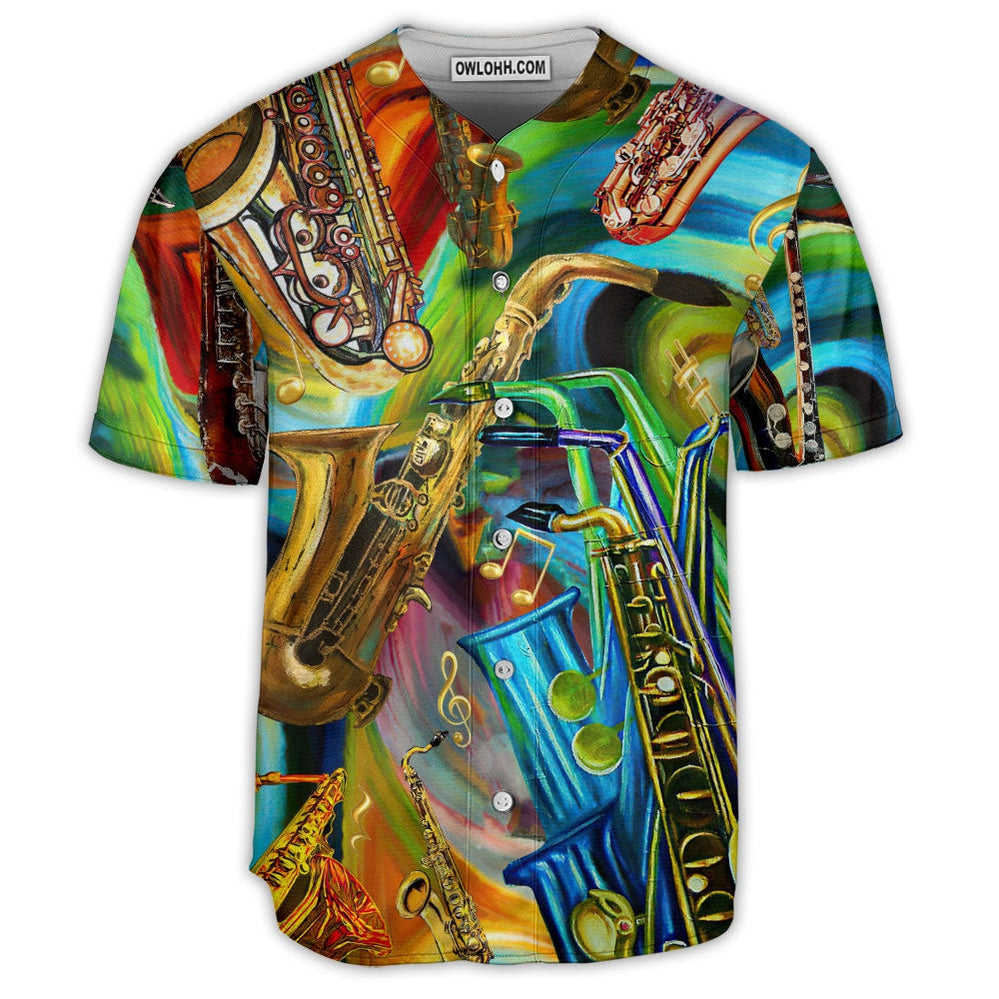 Saxophone Music Saxophone Is My Second Language - Baseball Jersey