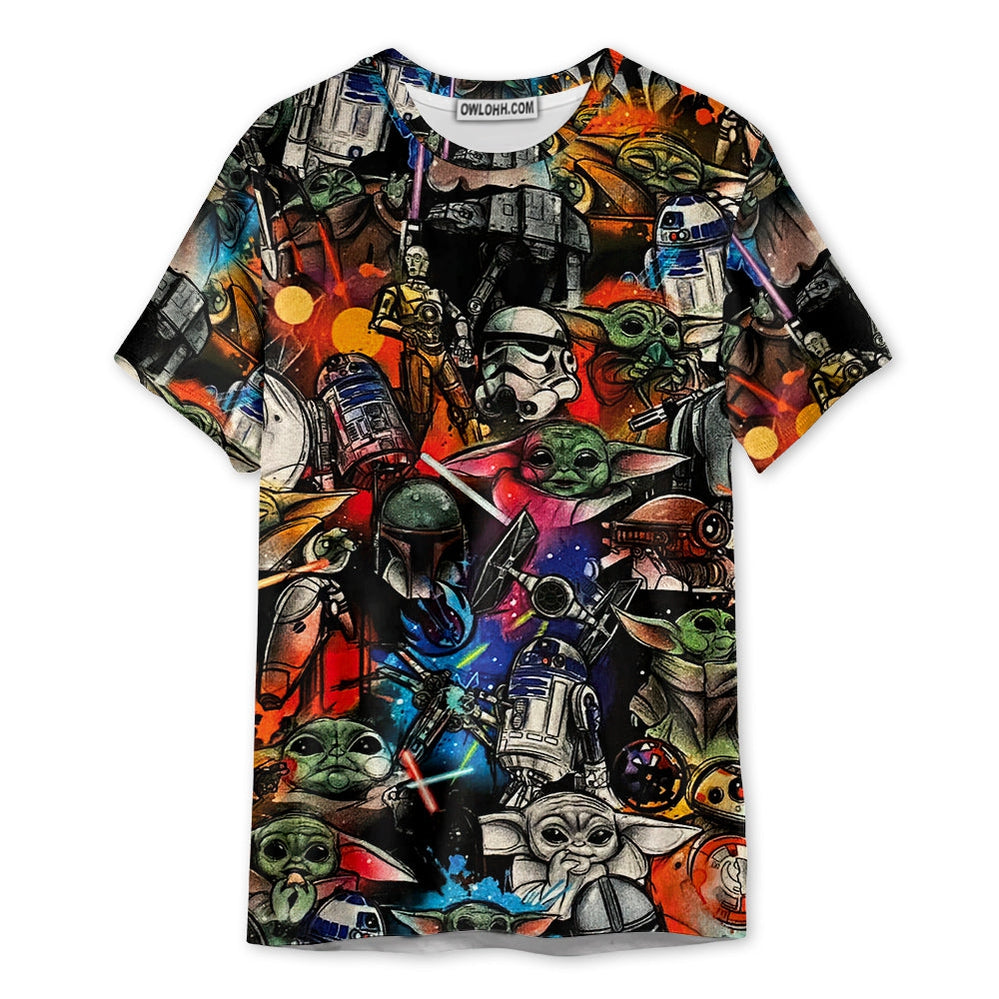 Starwars Highly Illogical Pattern - Unisex 3D T-shirt - Chic Loom
