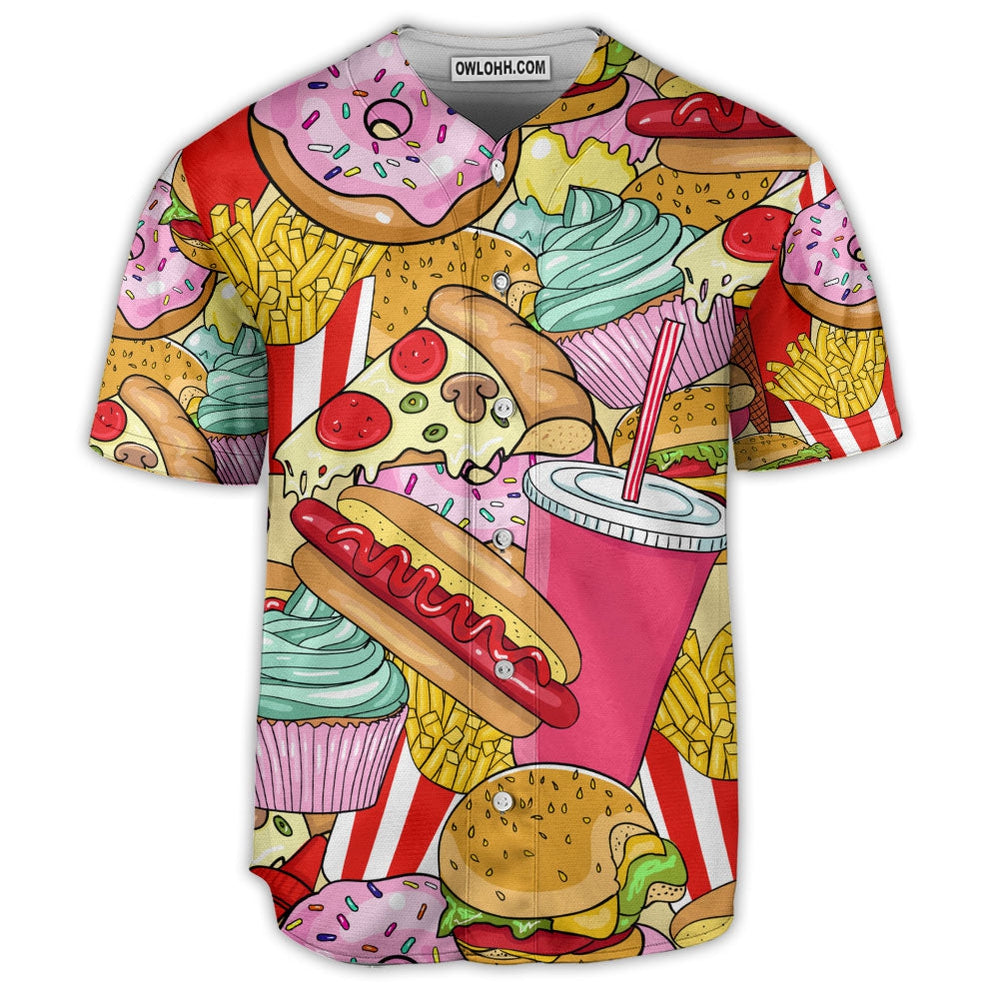 Food Fast Food Art Lover - Baseball Jersey