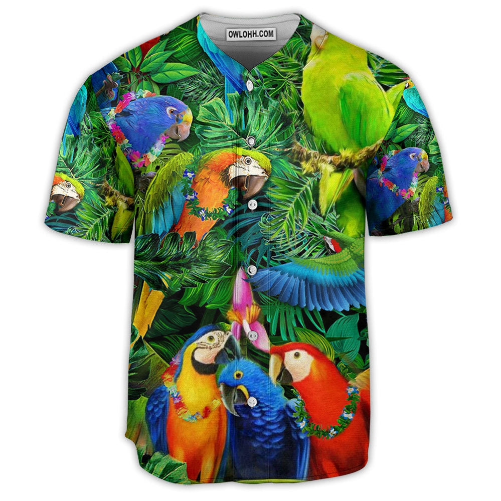 Parrot Tropical Summer Time - Baseball Jersey  - Chic Loom