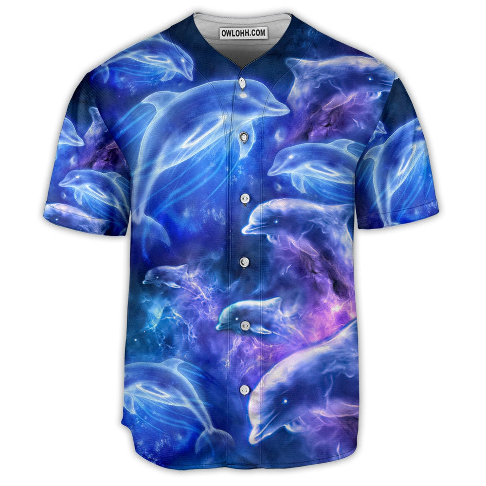Dolphin Neon Colorful Style  - Baseball Jersey