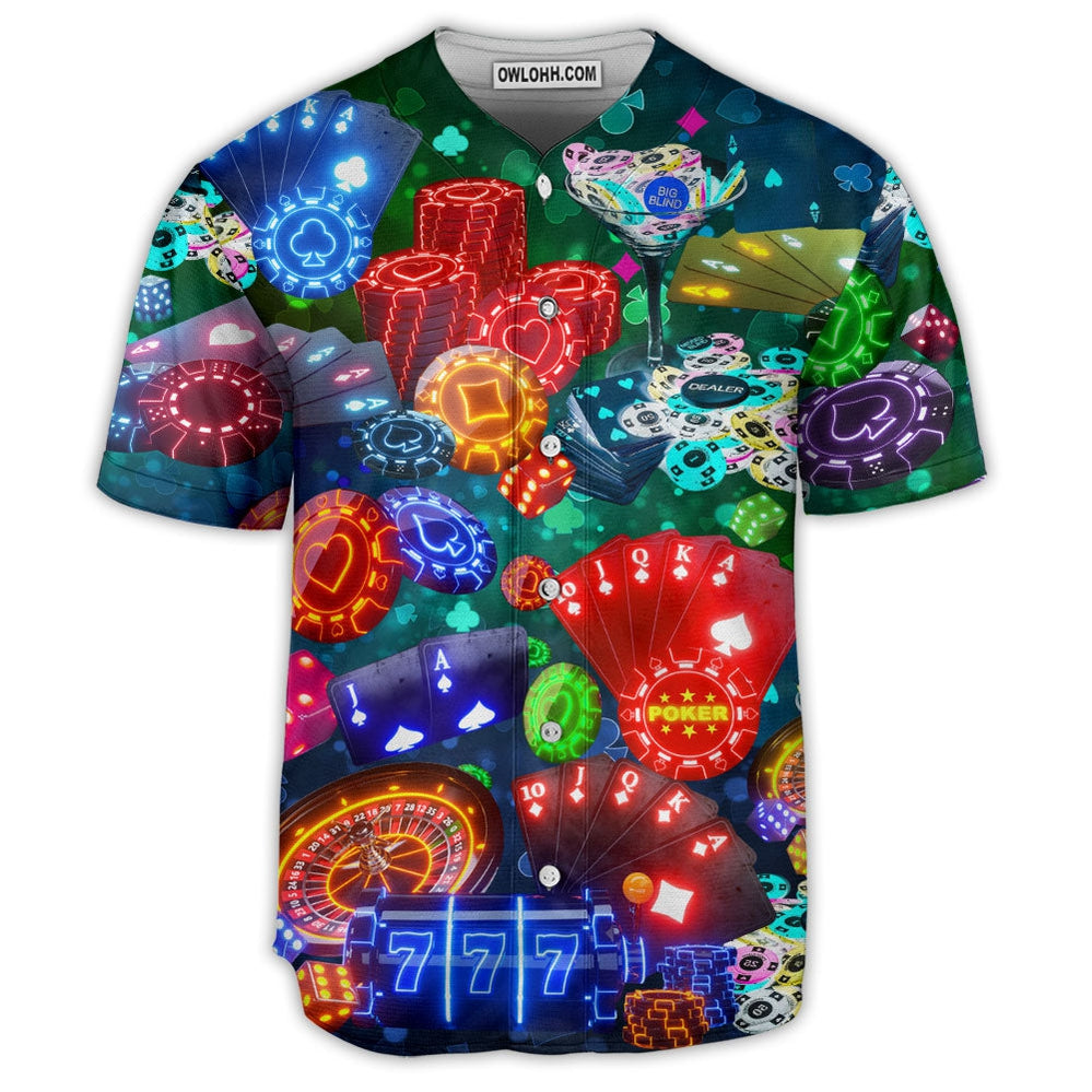 Poker Gambling Poker Is War Not A Game - Baseball Jersey - Chic Loom