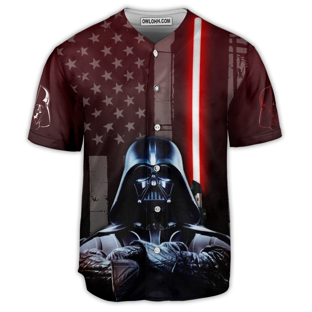 Star Wars Darth Vader American Flag - Baseball Jersey - Chic Loom