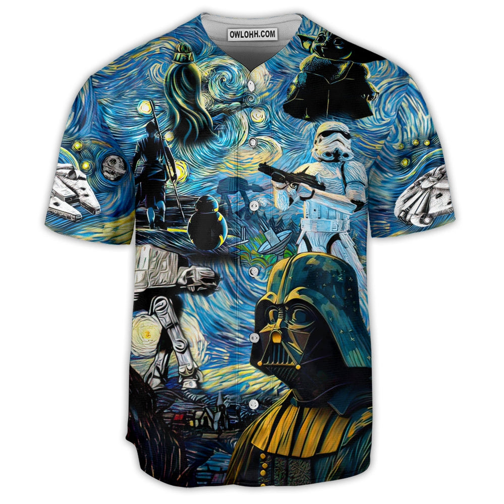 Starwars Starry Night Hope and Mysteries - Baseball Jersey - Chic Loom