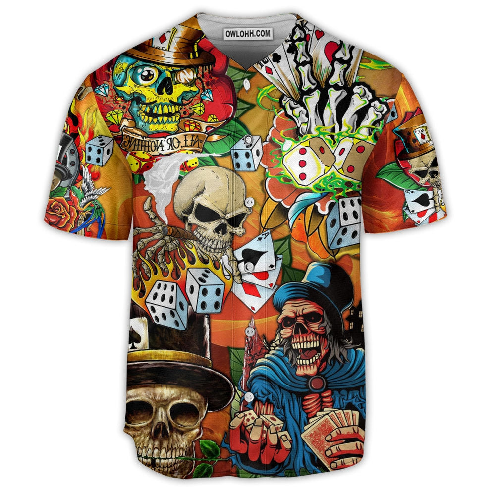 Poker Skull Life Style - Baseball Jersey - Chic Loom