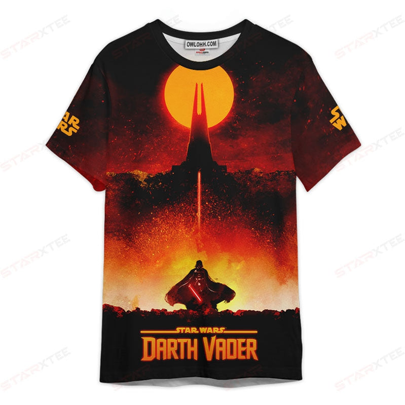 Star Wars Darth Vader Fire Gift For Fans Unisex 3D T-shirt - Chic Loom