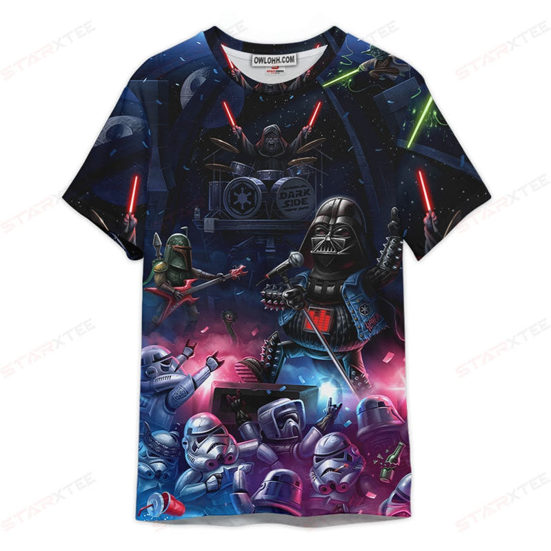 Star Wars Dark Side Rock Music Gift For Fans Unisex 3D T-shirt - Chic Loom