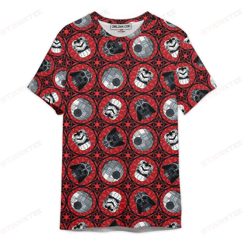 Star Wars Red Pattern Gift For Fans Unisex 3D T-shirt - Chic Loom