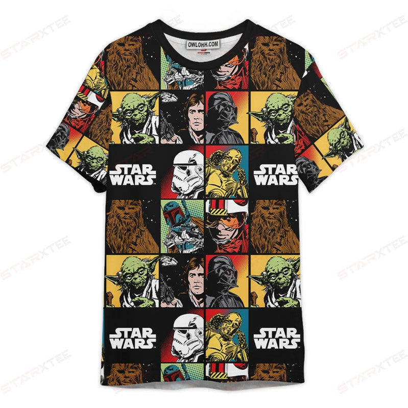 Star Wars Pattern Gift For Fans Unisex 3D T-shirt - Chic Loom