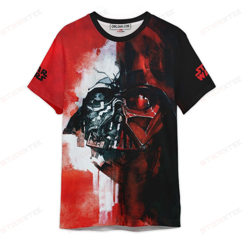 Star Wars Darth Vader Black Red Gift For Fans Unisex 3D T-shirt - Chic Loom