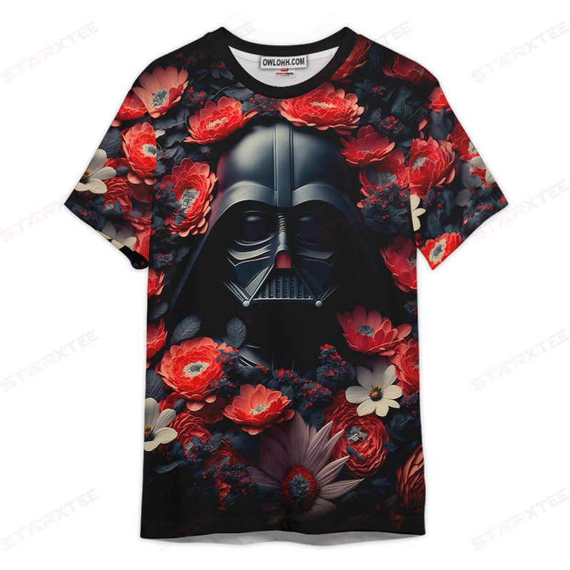 Star Wars Darth Vader Flower Gift For Fans Unisex 3D T-shirt - Chic Loom